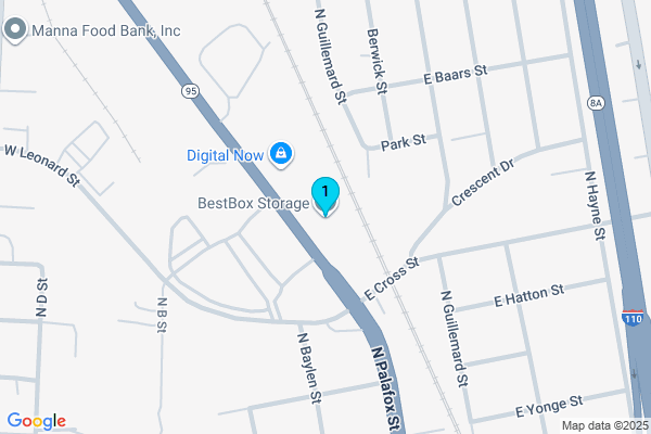 Map showing facility locations