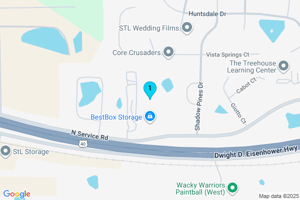 Map showing facility locations