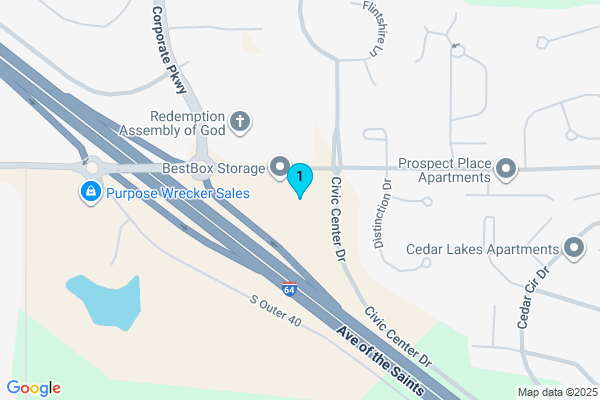 Map showing facility locations